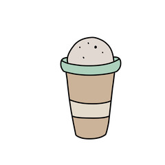 Vector cartoon illustration with winter