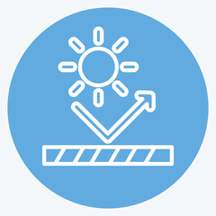 Icon UV Protection. related to Fabric symbol. blue eyes style. simple design editable