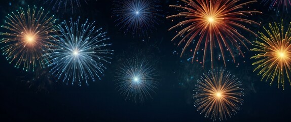 Fototapeta premium fireworks on the night sky