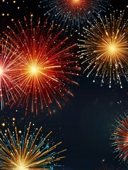 Fototapeta premium fireworks on the night sky