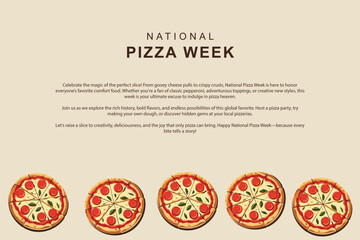 National Pizza Week background.