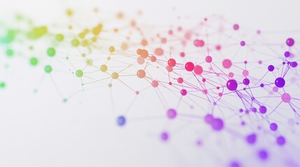 Colorful Abstract Connection Concept with Dots and Lines