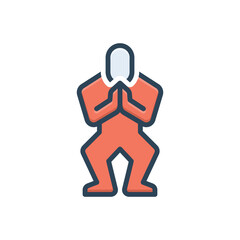 Color illustration icon for forgiveness