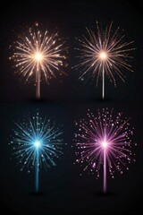 fireworks in the night sky