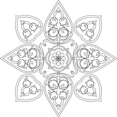 vector illustration design image background ornament decoration mandala decoration arabic pattern abstract modern ethnic