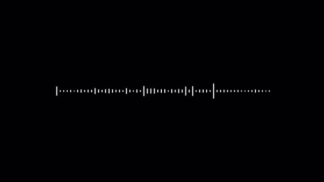 audio spectrum waveform  animation, audio wave Music equalizer frequency on black background, animated audio sound wave.