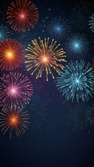 fireworks on the night sky