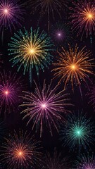 Naklejka premium fireworks on the night sky