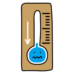 お天気記号気温が下がる