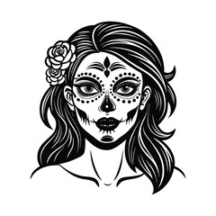 women with a makeup of sugar skull females.