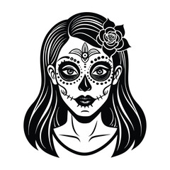 women with a makeup of sugar skull females