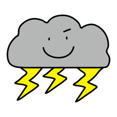 お天気記号雷雲