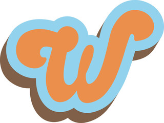 Obraz premium Alphabet Ransom Note W Element