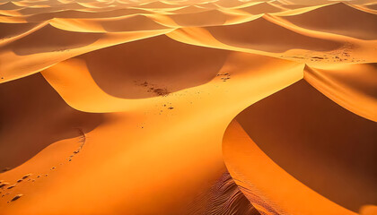 Aerial Shot of Sand Dunes with Shadows