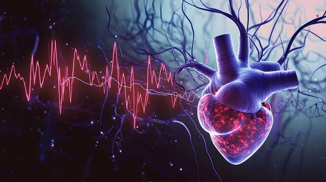 Heart Electrical Signals: Normal vs. Ventricular Tachycardia Animated Diagram for Medical Education