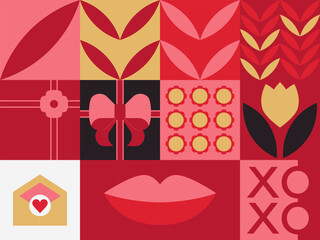 Scandinavian Floral Valentine Love Artwork