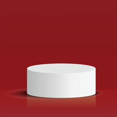 Template display on red background for decoration