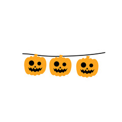 Obraz premium Halloween Garland Bunting vector