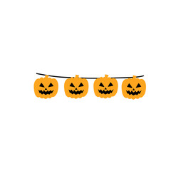 Halloween Garland Bunting vector