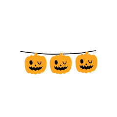 Halloween Garland Bunting vector