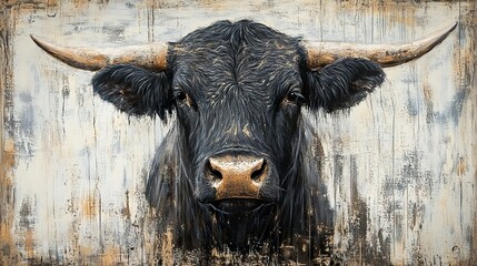 Majestic Bull: A Dark and Powerful Portrait