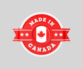 Made in Canada Badge 3D Illustration