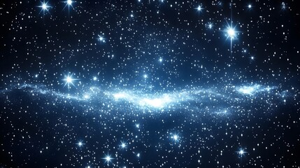 Obraz premium A Celestial Galaxy with Bright Stars and Dust