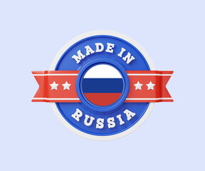 Made in Russia Badge 3D Illustration