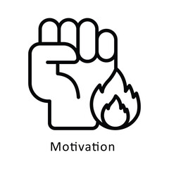 Motivation Vector Outline Icon. Eps 10 File 