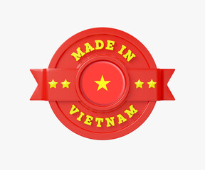 Made in Vietnam Badge 3D Illustration