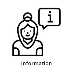 Fototapeta premium Information Vector Outline Icon. Eps 10 File 