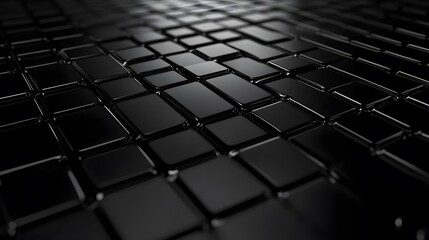 Abstract Black Shiny Square Grid Pattern Background