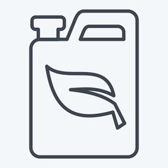 Icon Biofuel. related to Energy Storage symbol. line style. editable