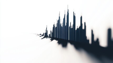 A sleek candlestick chart of 2025 stock trends on a white background.