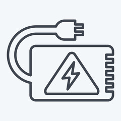 Fototapeta premium Icon Back Up Power. related to Energy Storage symbol. line style. editable