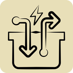 Icon Compressed Air Storage. related to Energy Storage symbol. hand drawn style