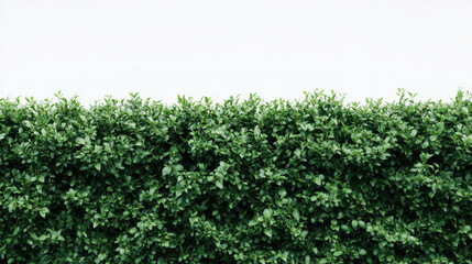 Bush or shrub wall isolated isolated on white background for graphic design.
