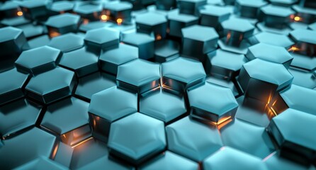 Obraz premium Abstract Hexagon Pattern Background