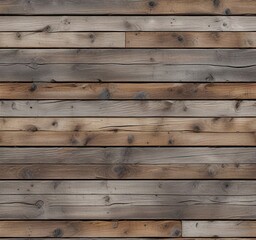 Weathered Wooden Plank Seamless Tileable Texture with Natural Brown and Grey Shades, weathered wood, brown flooring, earthy tone