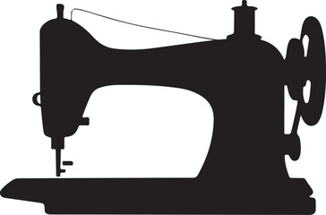 sewing machine and sewing, Sewing machine icon silhouette vector style with white background