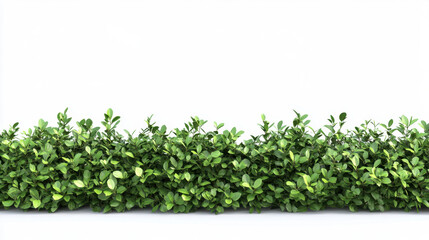 Bush or shrub wall isolated isolated on white background for graphic design.