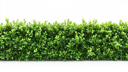 Bush or shrub wall isolated isolated on white background for graphic design.