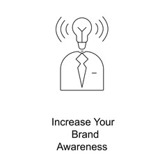 Increase Brand Awareness Icon. Vector Icon Design