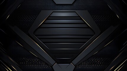 Obraz premium Abstract Black Gold Geometric Design Background