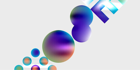 Circles and triangles modern art. Vector Illustration For Wallpaper, Banner, Background, Card, Book Illustration, landing page