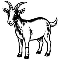 Goat vector illustration ,Goat Head svg, Goat Face svg, Farm Animal svg - Vector, Clipart, Cricut, CNC, Laser, Vinyl Cutter,