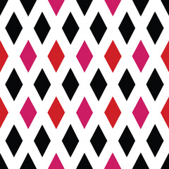 Abstract geometric pattern with repeating diamond shapes and accent color.