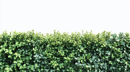 Bush or shrub wall isolated isolated on white background for graphic design.
