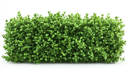 Obraz premium Bush or shrub wall isolated isolated on white background for graphic design.