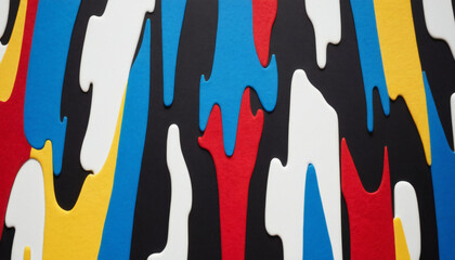 colorful melted paint art